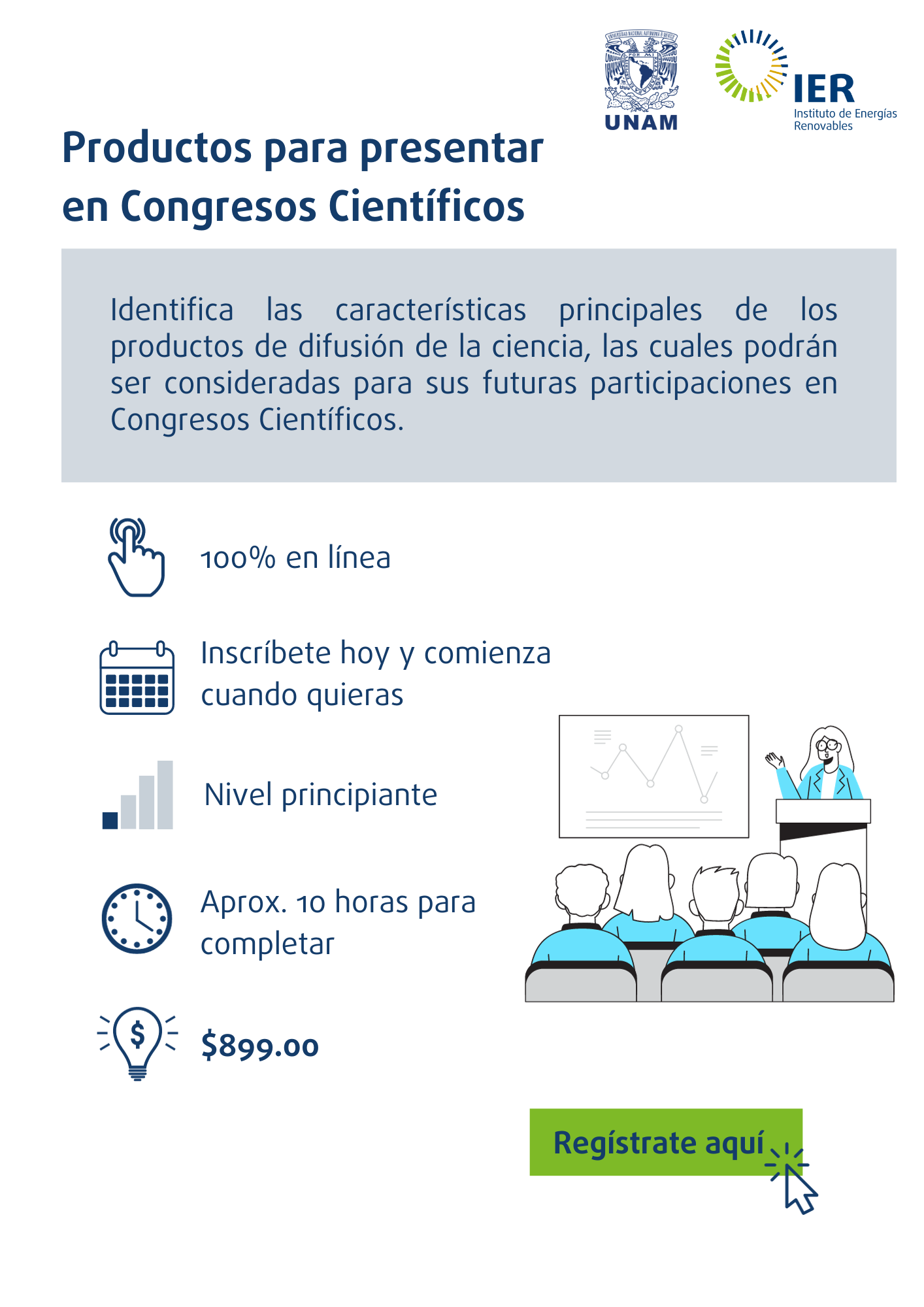 Productos para presentar en Congresos